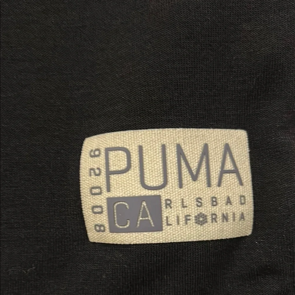 Puma Black and Pink Polo Shirt Casual Golf Style. Size Medium